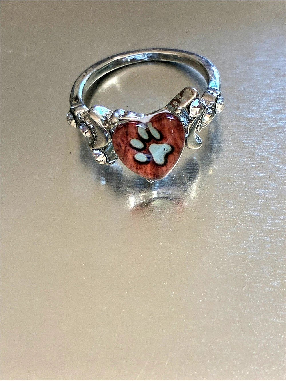Brown & Silver Statement Ring Like New